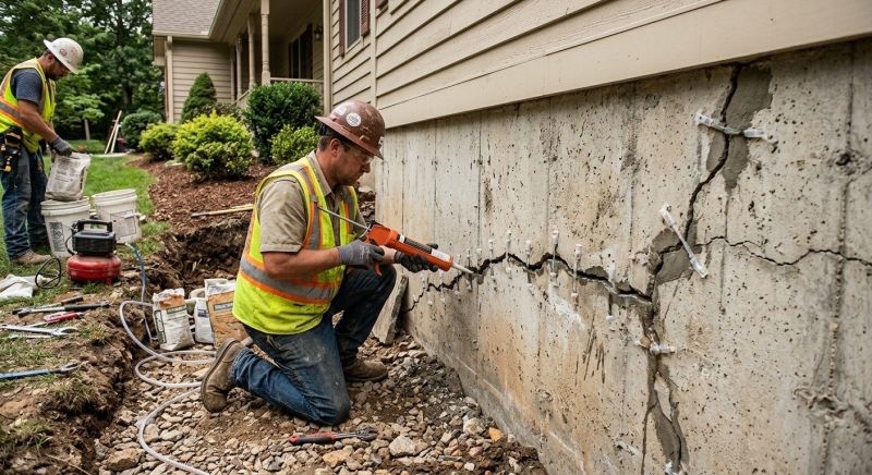 Cracked Foundation Repair in Temple, GA