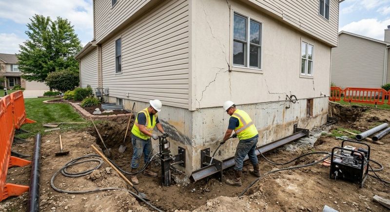 Sinking Foundation Repair in Cobb County, GA
